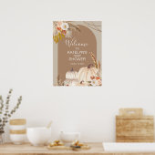Affiche de bienvenue Citrouille Pampas Grass (Cuisine)
