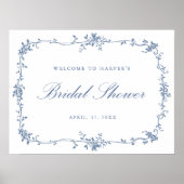 Affiche de bienvenue classique Fête des mariées bl (Devant)