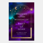 Affiche de bienvenue Cosmic Purple Gold Sun Moon S (Recto)