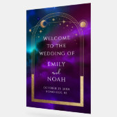 Affiche de bienvenue Cosmic Purple Gold Sun Moon S (Angle)