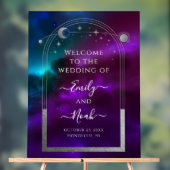 Affiche de bienvenue Cosmic Purple Turquoise Sun M (Neutre)