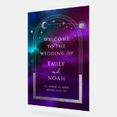 Affiche de bienvenue Cosmic Purple Turquoise Sun M (Angle)