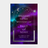 Affiche de bienvenue Cosmic Purple Turquoise Sun M (Recto)