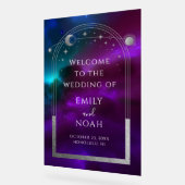 Affiche de bienvenue Cosmic Purple Turquoise Sun M (Angle)