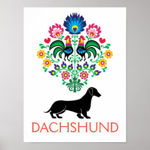 Affiche de bienvenue Dachshund