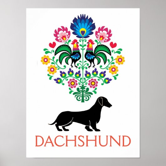 Affiche de bienvenue Dachshund (Devant)