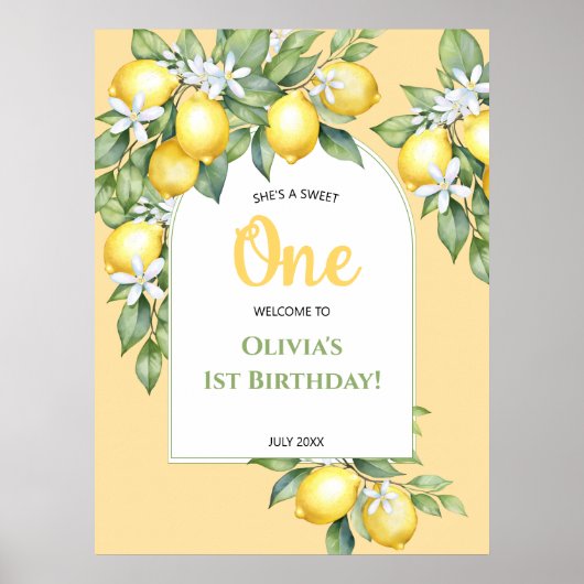 Affiche de bienvenue d'anniversaire (Devant)