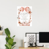 Affiche de bienvenue d'anniversaire à citrouille f (Bureau à domicile)