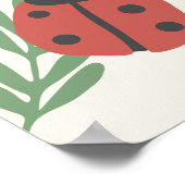 Affiche de bienvenue d'anniversaire coccinelle - F (Coin)