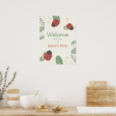 Affiche de bienvenue d'anniversaire coccinelle - F (Cuisine)