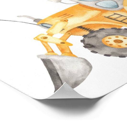 Affiche de bienvenue d'anniversaire de constructio (Coin)