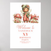 Affiche de bienvenue d'anniversaire de fée charman (Devant)