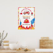 Affiche de bienvenue d'anniversaire de la fête d'a (Cuisine)