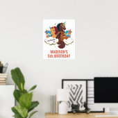 Affiche de bienvenue d'anniversaire de la fille Af (Bureau à domicile)