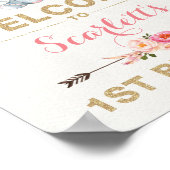 Affiche de bienvenue d'anniversaire de l'éléphant (Coin)