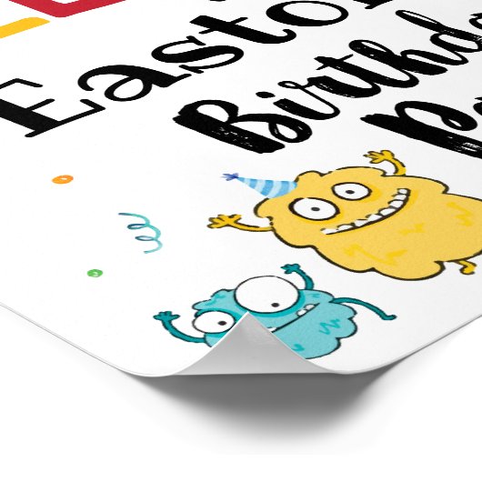 Affiche de bienvenue d'anniversaire de Monster (Coin)