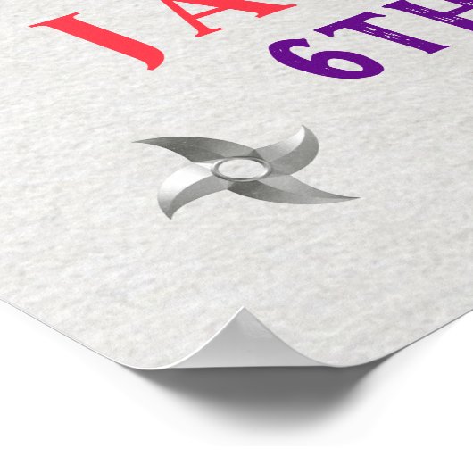 Affiche de bienvenue d'anniversaire de Ninja (Coin)