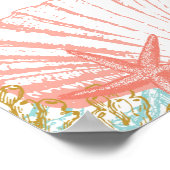 Affiche de bienvenue d'anniversaire de plage (Coin)