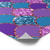 Affiche de bienvenue d'anniversaire de sirène Turq (Coin)