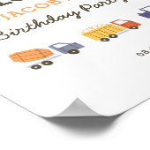 Affiche de bienvenue d'anniversaire du camion de p (Coin)