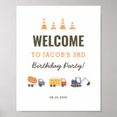 Affiche de bienvenue d'anniversaire du camion de p (Devant)