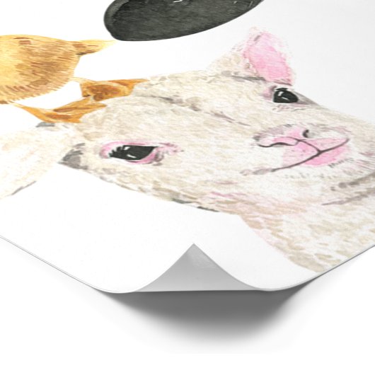 Affiche de bienvenue d'Baby shower d'animal de fer (Coin)