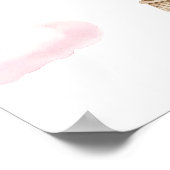 Affiche de bienvenue de Baby shower à air chaud ro (Coin)