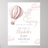 Affiche de bienvenue de Baby shower à air chaud ro (Devant)