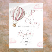 Affiche de bienvenue de Baby shower à air chaud ro