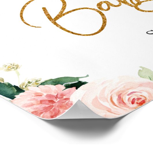 Affiche de bienvenue de Baby shower à papillon en  (Coin)