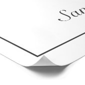 Affiche de bienvenue de Baby shower blanc minimali (Coin)