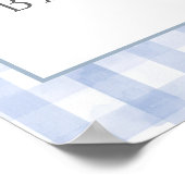 Affiche de bienvenue de Baby shower bleu de petite (Coin)