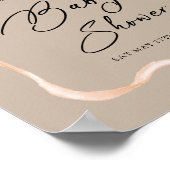 Affiche de bienvenue de Baby shower Brown de margu (Coin)