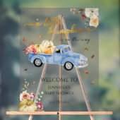 Affiche de bienvenue de Baby shower Citrouille acr (Neutre)