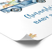 Affiche de bienvenue de Baby shower Citrouille Blu (Coin)