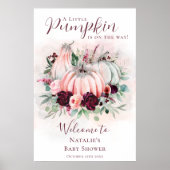 Affiche de bienvenue de Baby shower Citrouille Boh (Devant)