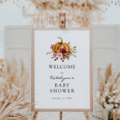 Affiche de bienvenue de Baby shower Citrouille d'a
