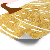 Affiche de bienvenue de Baby shower Citrouille ros (Coin)