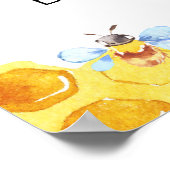 Affiche de bienvenue de Baby shower d'abeille de t (Coin)