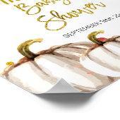 Affiche de bienvenue de Baby shower d'aquarelle ci (Coin)