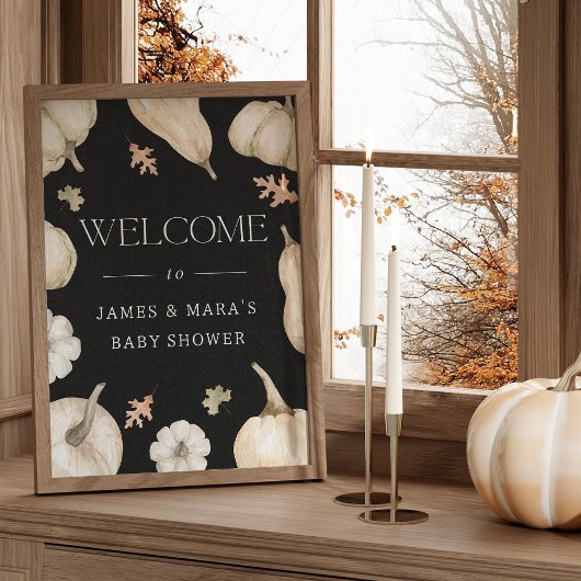 Affiche de bienvenue de Baby shower d'automne des 