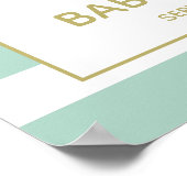 Affiche de bienvenue de Baby shower de baleine ver (Coin)