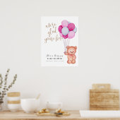 Affiche de bienvenue de Baby shower de ballon mign (Cuisine)
