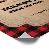 Affiche de bienvenue de Baby shower de bison de bû (Coin)