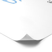 Affiche de bienvenue de Baby shower de Bleu Ciel (Coin)