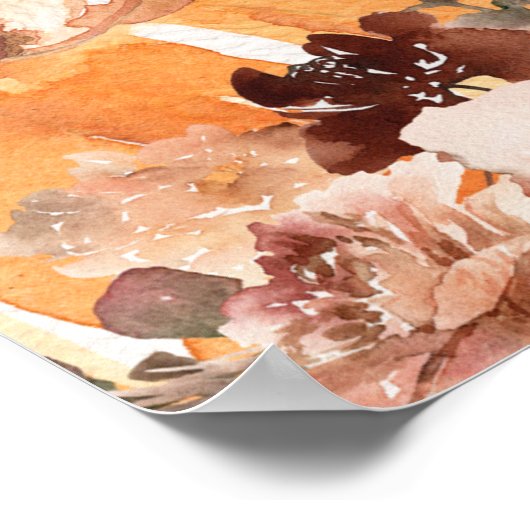 Affiche de bienvenue de Baby shower de Boho Rustic (Coin)