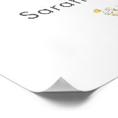 Affiche de bienvenue de Baby shower de Bunny Fleur (Coin)