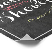 Affiche de bienvenue de Baby shower de charpente d (Coin)