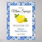 Affiche de bienvenue de Baby shower de citron de l (Devant)