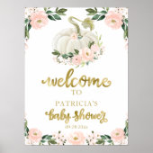 Affiche de bienvenue de Baby shower de Citrouille  (Devant)